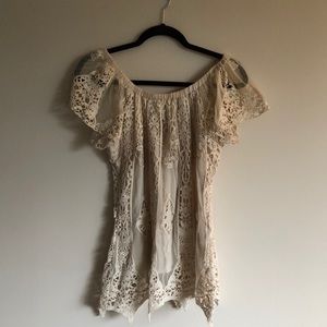 Lace off the shoulder top